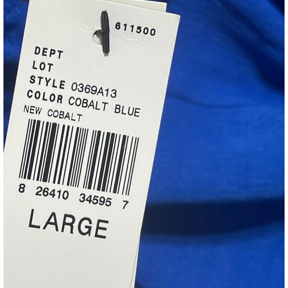 New Brannan Swing Dress Ruffle Hem Cobalt Blue Size L Large - Picture 5 of 7